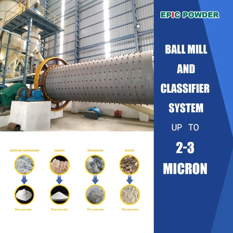 Dây chuyền sản xuất máy nghiền bi canxi cacbonat